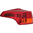2014 Toyota RAV4 - Driver and Passenger Side, Inner and Outer Halogen Tail Light, With bulb(s), Mounts on Liftgate and Body, North America Built Vehicle, OE Replacement