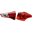 Passenger Side, Inner and Outer Halogen Tail Light, Without bulb(s), OE Replacement, CAPA Certified