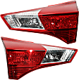 Driver and Passenger Side, Inner Tail Lights, without Bulb, Halogen, Mounts on Liftgate, For Models Made In Japan, CAPA Certified