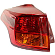 2013-2015 Toyota RAV4 - Driver Side, Inner And Outer Halogen Tail Light, Without bulb(s), OE Replacement,, CAPA Certified