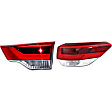 Passenger Side, Inner and Outer Tail Lights, with Bulbs, Halogen/LED Combo, Standard type