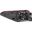 Passenger Side, Inner and Outer Tail Lights, with Bulbs, Halogen/LED Combo, Standard type