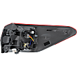 Driver Side, Inner And Outer Halogen/LED Combo Tail Light, With bulb(s), OE Replacement