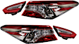 Driver and Passenger Side, Inner and Outer Tail Lights, without Bulb, Halogen, Mounts On Luggage Lid, Japan Built Vehicle, CAPA CERTIFIED