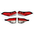Driver and Passenger Side, Inner and Outer Halogen Tail Light, Without bulb(s), OE Replacement
