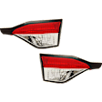Driver and Passenger Side Tail Lights, without Bulbs, Halogen, Sedan, Japan Built Vehicle, Mounts On Luggage Lid
