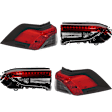 Driver and Passenger Side, Inner and Outer Tail Lights, with Bulbs, Halogen/LED Combo, North America Built Vehicle