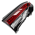 Driver and Passenger Side, Inner Tail Lights, with Bulbs, Halogen/LED Combo, Mounts on Liftgate, North America Built Vehicle