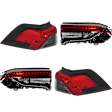 Driver and Passenger Side, Inner and Outer Tail Lights, with Bulbs, Halogen/LED Combo, North America Built Vehicle, CAPA CERTIFIED