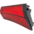 Driver and Passenger Side, Lower, Inner LED Tail Light, With bulb(s), OE Replacement