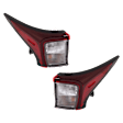 Driver and Passenger Side, Upper, Outer LED Tail Light, With bulb(s), OE Replacement
