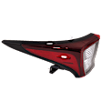 Driver and Passenger Side, Upper, Outer LED Tail Light, With bulb(s), OE Replacement