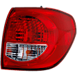 2012 Toyota Sequoia Platinum - Driver and Passenger Side, Outer Halogen Tail Light, With bulb(s), Mounts on Quarter Panel, OE Replacement
