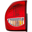 2012 Toyota Sequoia Platinum - Driver and Passenger Side, Outer Halogen Tail Light, With bulb(s), Mounts on Quarter Panel, OE Replacement