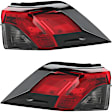 Driver and Passenger Side, Outer Halogen Tail Light, Without bulb(s), OE Replacement, CAPA Certified
