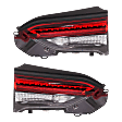 Driver and Passenger Side, Inner Halogen Tail Light, Without bulb(s), OE Replacement