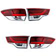 Driver and Passenger Side, Inner and Outer LED Tail Light, With bulb(s), OE Replacement