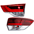 Passenger Side, Inner and Outer Halogen/LED Combo Tail Light, With bulb(s), OE Replacement