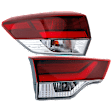 Driver Side, Inner And Outer LED Tail Light, With bulb(s), OE Replacement