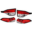 Driver and Passenger Side, Halogen/LED Combo Tail Lights, (2.0L, Sedan)/1.8L Engine, North America Built Vehicle, Type 1, CAPA CERTIFIED