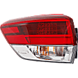 Driver Side, Inner And Outer Halogen Tail Light, With bulb(s), OE Replacement