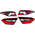 Driver and Passenger Side, Inner and Outer Tail Lights, with Bulbs, CAPA CERTIFIED