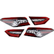 Driver and Passenger Side, Inner and Outer Halogen Tail Light, With bulb(s), OE Replacement, CAPA Certified