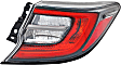 Driver and Passenger Side, Outer Tail Lights, with Bulb, LED, Clear & Red Lens