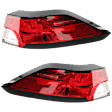 Driver and Passenger Side, Outer Tail Lights, with Bulb, LED, Mounts On Body