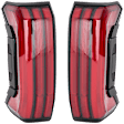 Driver and Passenger Side LED Tail Light, With bulb(s), Red Lens
