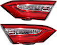 Driver and Passenger Side, Inner Halogen Tail Lights, with Bulbs, CAPA Certified