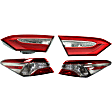 Driver and Passenger Side, Inner and Outer Tail Lights, without Bulb, Halogen, Mounts On Luggage Lid, Japan Built Vehicle