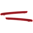 Rear, Driver and Passenger Side Bumper Reflectors, Hatchback, CAPA Certified