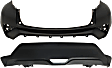 Rear, Upper and Lower Upper - Primed, Lower - Textured Bumper Cover