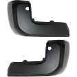 Rear, Driver and Passenger Side Bumper End, Textured Plastic