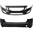 Front and Rear Primed Bumper Cover CAPA Certified