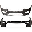 Front and Rear Primed Bumper Cover 2.0L, 4Cyl, Without parking aid sensor holes