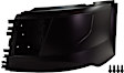 Front, Driver and Passenger Side Bumper End, Painted Black Plastic