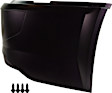 Front, Driver and Passenger Side Bumper End, Painted Black Plastic