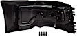 Front, Driver and Passenger Side Bumper End, Painted Black Plastic