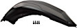 Front, Driver and Passenger Side Bumper End, Painted Black Plastic