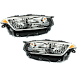 Driver and Passenger Side Halogen Headlight, With bulb(s), OE Replacement