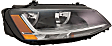 2017-2018 Volkswagen Jetta - Driver and Passenger Side Headlights, with Bulbs, Halogen, For Models with LED Daytime Running Light