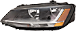2017-2018 Volkswagen Jetta - Driver and Passenger Side Headlights, with Bulbs, Halogen, For Models with LED Daytime Running Light