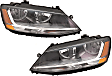 2017 Volkswagen Jetta Highline - Driver and Passenger Side Halogen Headlight, With bulb(s), For Models With LED Daytime Running Light, OE Replacement, CAPA Certified