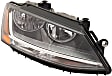 2017 Volkswagen Jetta Highline - Driver and Passenger Side Halogen Headlight, With bulb(s), For Models With LED Daytime Running Light, OE Replacement, CAPA Certified