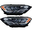Driver and Passenger Side LED Headlight, With bulb(s), OE Comparable Finish