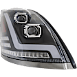 2015 Volvo VNL - Driver and Passenger Side LED Headlight, With bulb(s), OE Comparable Finish
