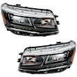 Driver and Passenger Side LED Headlight, With bulb(s), OE Replacement