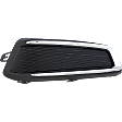 Fog Light Cover - Front, Driver and Passenger Side, Black